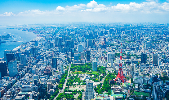 東京の上空写真